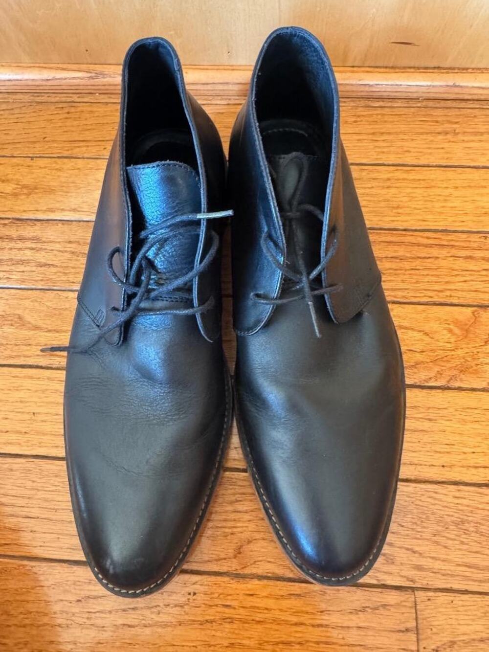 Nisolo Men's Black Leather Lace Up Chukka BooT 9.5 (500